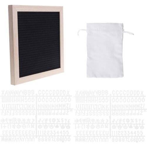 Felt Message Board Decor Board Frame White Letters Symbols Number Characters Bag