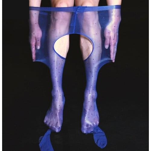 Unisex Glossy Shiny 1D Ultra Thin Nylon Stocking Pantyhose Crotchless Penis Sheath Hot Sexy Exotic Lingerie Fetish Pants Trouser