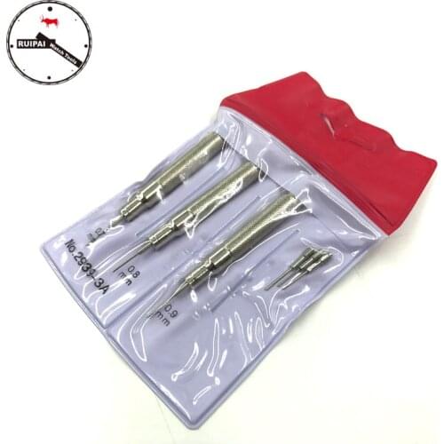 Wholesale 3pcs/set Stailness Steel Watch Band Adjust Tool 0.7mm/0.8mm/0.9mm Watch Band Pin Punch Tool with 3pcs extra pins