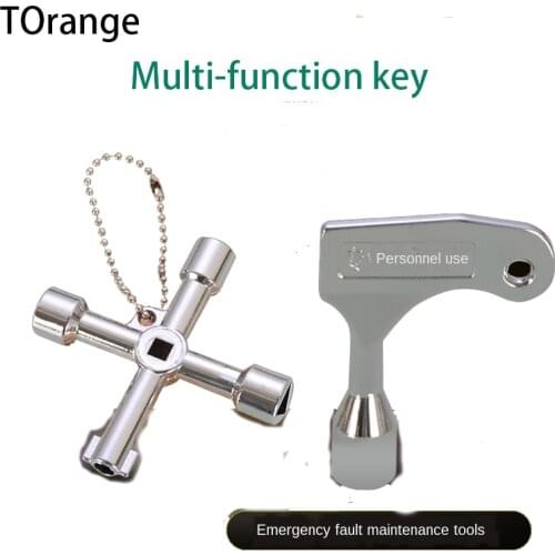 Elevator key triangle opposite side four corner square round hole train door electric box valve multifunctional triangle lock