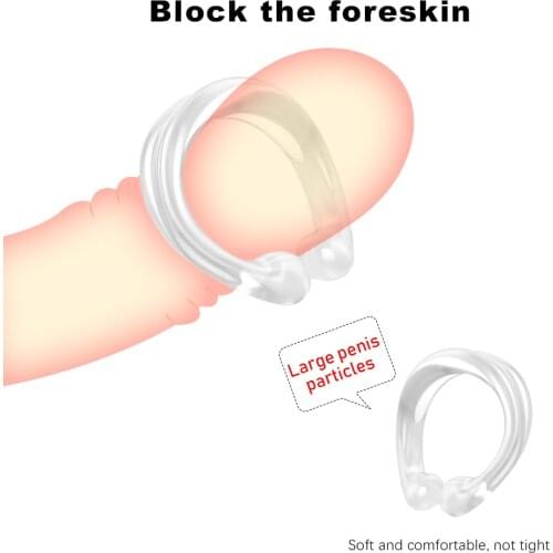 EXVOID 2 Size Cock Rings Delay Ejaculation Scrotum Bind Penis Ring Sex Toys For Men Erection Penis Sleeve Foreskin Correction
