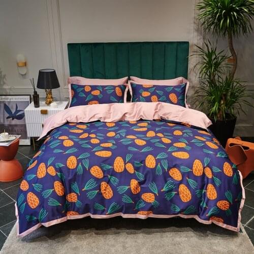 New Style Luxury 600TC Egyptian Cotton Digital Printing Bedding Sets Duvet Cover Pillowcase Flat Sheet Queen King Size 4PCS #sw