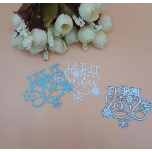 Let it snow Christmas Snowflake Metal Cutting Dies Punch Knife for DIY Scrapbooking/Card Making/Kids Fun Decoration Supplies