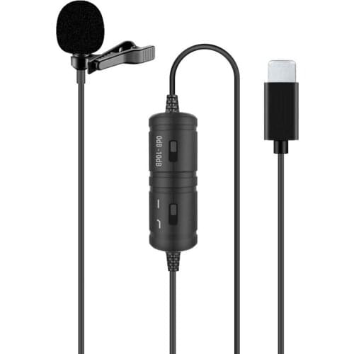 Cell Phone Camera Microphone Meeting Recording Microphone Collar Clip Portable Microphone