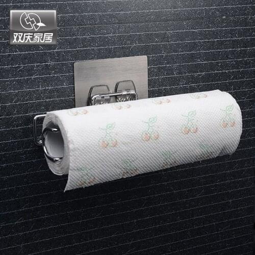Multifunction Magic Flexible Wall Sticker Kitchen Paper Foil Industrial Roll Holder Rock Toilet Paper Holder Kitchen Accessories