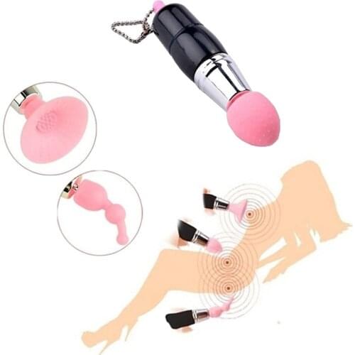 Multi-speed Mini AV Vibrator Magic Powerful 3 Exchanging Head Massage Stick Masturbation Device Fairy Clitoral Stimulator Women