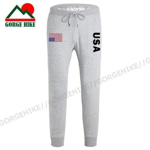 United States of America USA US mens Sweatpants new mens Long Pants USA flag workout pocket sweat bodybuilding 2021 New Sports