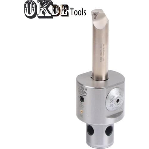 NBJ16 Micro Universal Boring Head Set with BT40 Shank Adjustable Boring Bar Cutters for Milling Machine with 6-51mm Boring Range