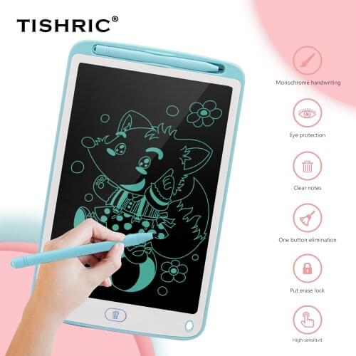 TISHRIC Writing Tablet For Drawing Pad 10 Inch Drawing Tablet With Screen Electronic Blackboard One-Click Erase Drawing Board