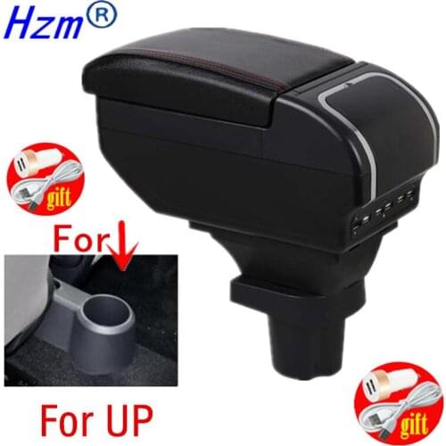 For VW UP Armrest Box 2009-2018 Central Store Content Box Products Interior Armrest Storage Car-styling Accessories Parts