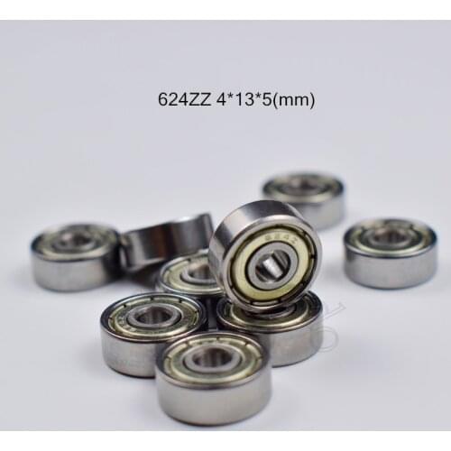 624ZZ 4*13*5(mm) 10pieces bearing Metal sealed free shipping ABEC-5 chrome steel bearings hardware Transmission Parts
