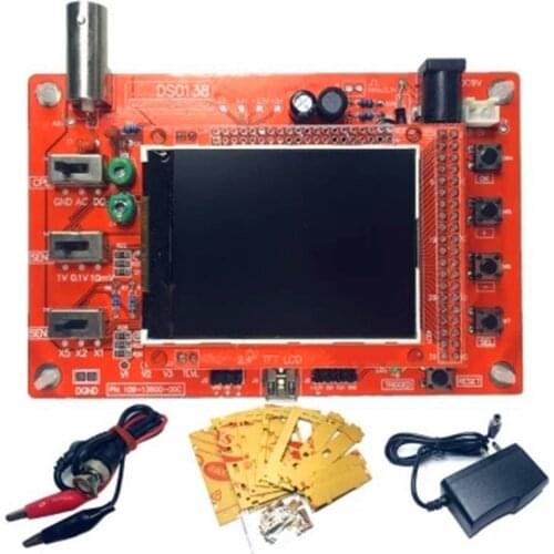 Simple 2.4 "TFT digital oscilloscope 1Msps tool kit, used for oscilloscope electronic diagnostic tools to learn to set DSO138+ p