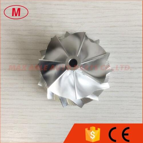 RHF55 52.60/65.00mm 7+7 blades Turbocharger Billet/milling/aluminum 2618 compressor wheel for VF30/VF34 Upgrade