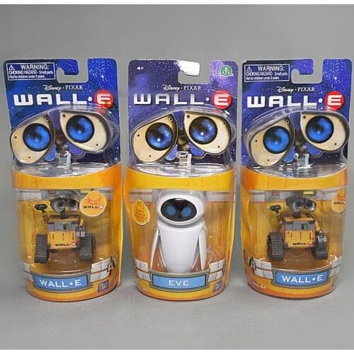 Wall-E Robot Wall E & EVE PVC Action Figure Collection Model Toys Dolls 6cm/10cm 3pcs/lot
