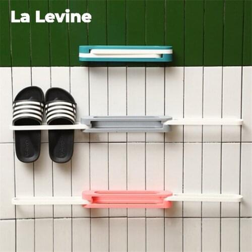 Three Fold Shoe Rack Organizer Creative Wall Hanging Telescopic Towel Storage Rack Strong High Quality Sports Shoes Shoe Hanger
