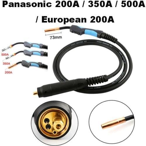 CO2 Welding Torch 3 Meters Carbon Dioxide Gas Shielded Welder Machine Parts For Panasonic 200A / 350A / 500A / European