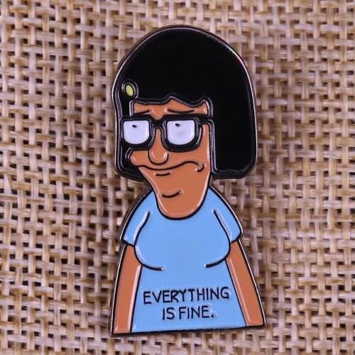 Tina Belcher Bobs Burgers gene welcome mat louise pin badge