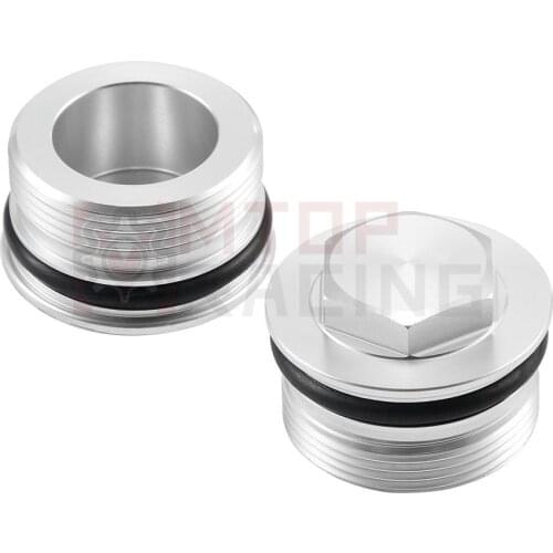 Fork Upper Screws Top Caps Fork Bolts For Yamaha 38mm Fork 3XC-23111-00-00 Silver