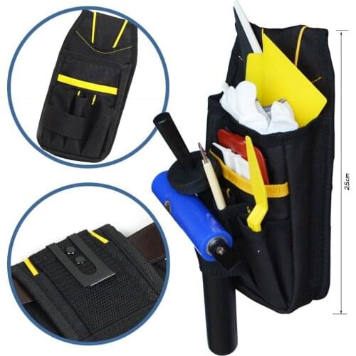 FOSHIO Vinyl Wrap Tool Bag Oxford Cloth Carbon Fiber Sticker Window Tint Squeegee Scraper Storage Portable Waist Belt Organizer