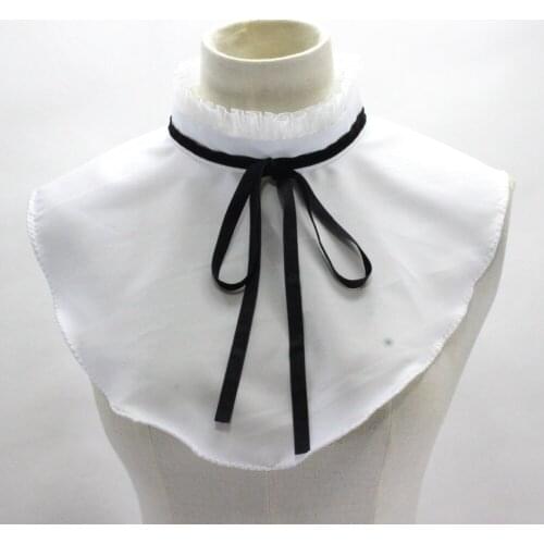 Vintage White Fake Collars for Womens Half-Shirt Blouse Sweater Decorative Detachable Collar Necklace Bowknots False Collar