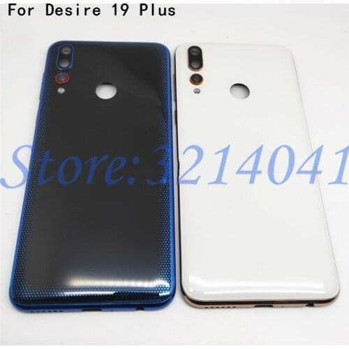 Top Quality New 6.2" For HTC Desire 19 Plus Battery Cover Back Case Door Battery Case +Side Keys+Camera Lens