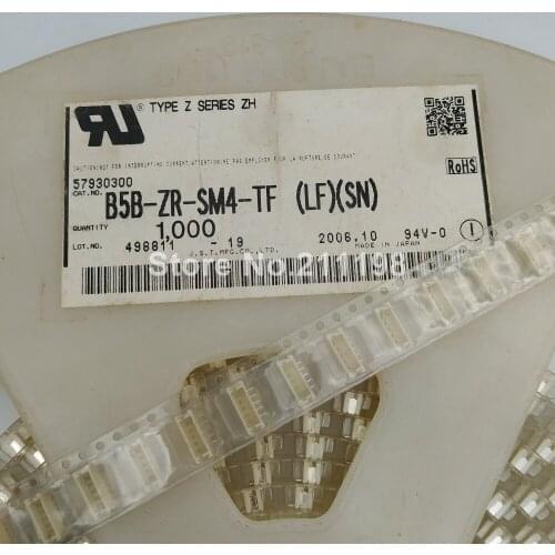 10Pcs/Lot Original B5B-Zr-Sm4-Tf Connector Zr Series 5 Position 1.5 Mm Pitch Surface Mount Single Row Shrouded Header