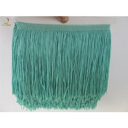 10 yard/lot 15CM light green Polyester Fringe Trim African Tassel Ribbon Lace Sew Latin Dress Garment Curtain DIY Accessories