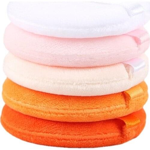 5 Pieces of Professional Round Face and Body Powder Puff Portable Soft Makeup Powder Puff Makeup Foundation Sponge