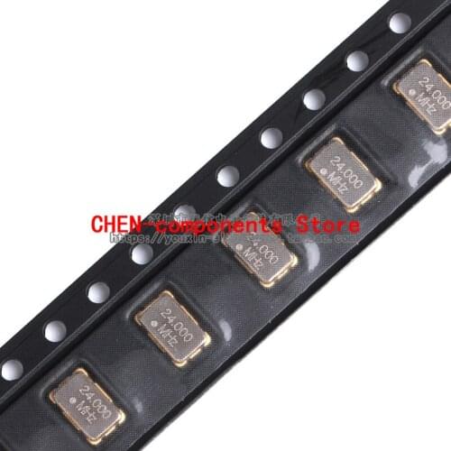 5pcs SMD Active Crystal 5032 24.000MHz 25PPM 3.3V 5.0*3.2mm 4 feet