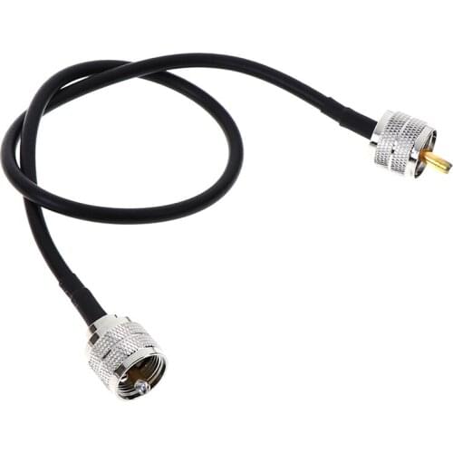 50cm UHF PL259 Connectors Male To Male Plug Coax Pigtail Jumper Cable Cord RG58 Coaxial Cable Connector