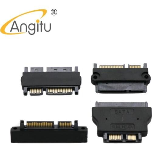 Angitu SATA Male to Male Adapter Converter Sata Male to Female SATA 22Pin 7+15 Male Adapter Cable