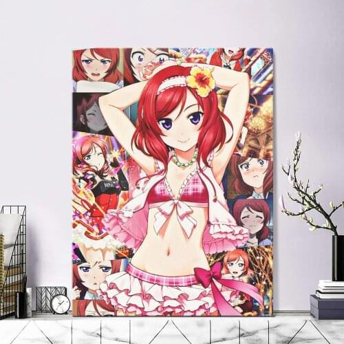 Love Live Maki Nishikino Anime Aesthetic Canvas Painting Wall Art Posters Prints Pictures Living Room Decoration Home Decor
