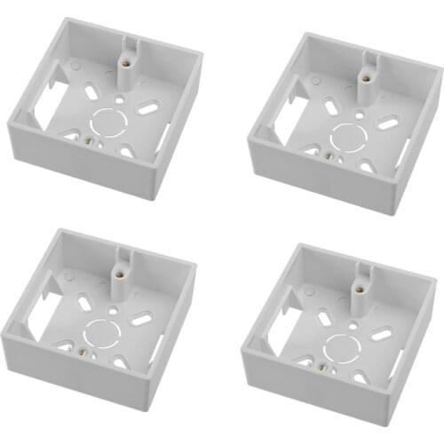 Switch Socket Base Outfit Junction Box Wall Switch Socket External Box Flame Retardant PVC / ABS, Baking White Wall Covering