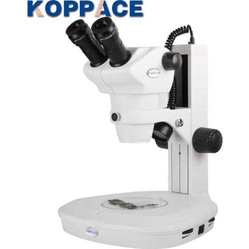 KOPPACE 4X-100X Binocular Stereo Microscope WF10X/22 Eyepieces Mobile Phone Repair Upper and Lower LED Light Source