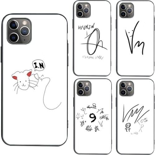 Stray Kids Signature Case For iPhone 11 12 Pro Max mini SE 2020 6S 8 7 Plus X XR XS Max Back Cover Shell