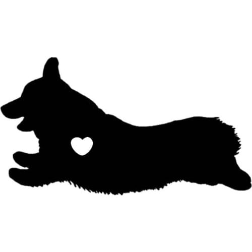Black/Sliver Corgi Dog Car Sticker Small/Big Size Pet Lover Heart Design Decor Removable Waterproof Window Body Decal CL1049
