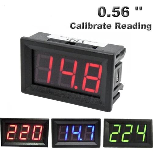 Digital Voltmeter DC 2.4V to 30V Digital Voltmeter Voltage Display Panel For 6V 12V Electromobile Motorcycle Car Battery Voltmet