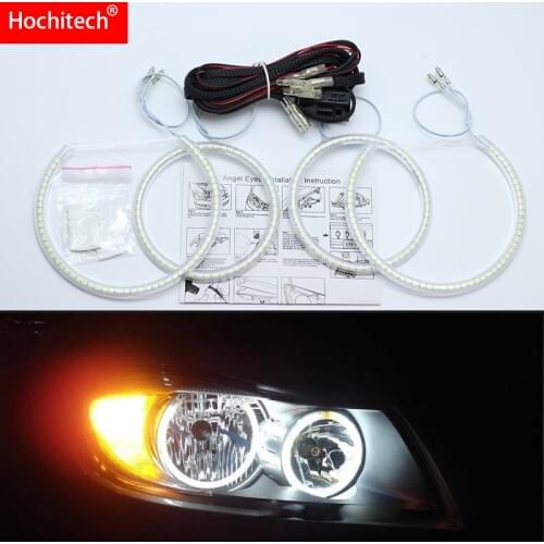 For BMW 3 Series E90 2005-2008 Ultra bright SMD white LED angel eyes 2600LM 12V halo ring kit daytime running light