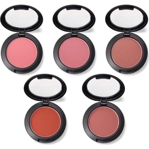 Smooth Single Color Blush Makeup Palette Face Matte Shimmer Pigment Blusher Powder Natural Cheek Tint Cosmetics Private Label