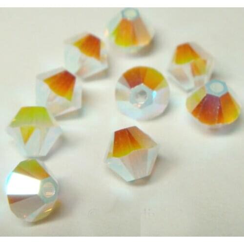 STENYA 4mm Crystal Beads Bicone Shape Stone Jewelry Findings Necklace Diy Tassel Earrings Glass Charms Bracelet Accessories