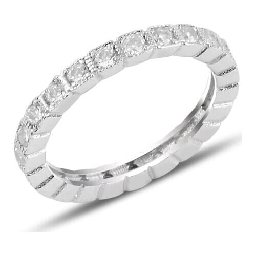 Silver 925 Sterling Zircon Cubic Zirconia Tamtur Ring