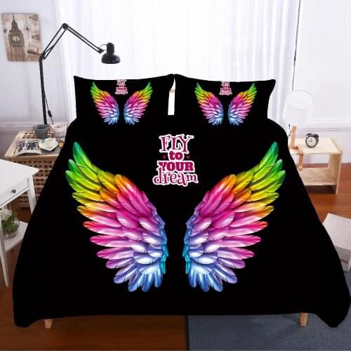 Butterfly Duvet Cover Set Abstract Art Oil Painting Sabanas Bed Linen Luxury Home Textile Color Bedding Set De Home Dropshipping