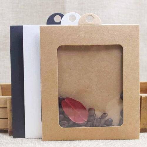 Multi color and size candy favors packing& display box gifts packing envelop case with pvc window hanger products display box