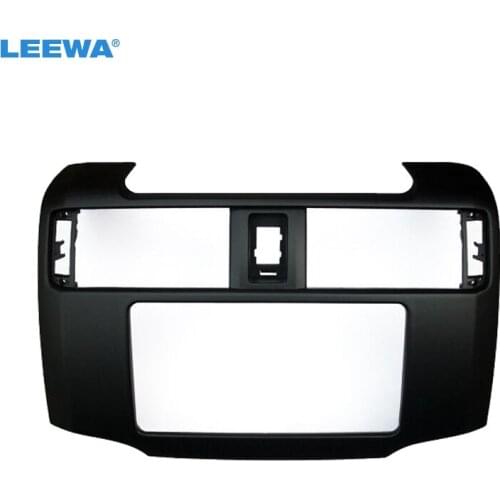 LEEWA Car CD/DVD Audio Stereo Fascia Frame For Toyota 4 Runner 2012 2DIN Radio Dash Panel Frame Trim Kit #CA4903