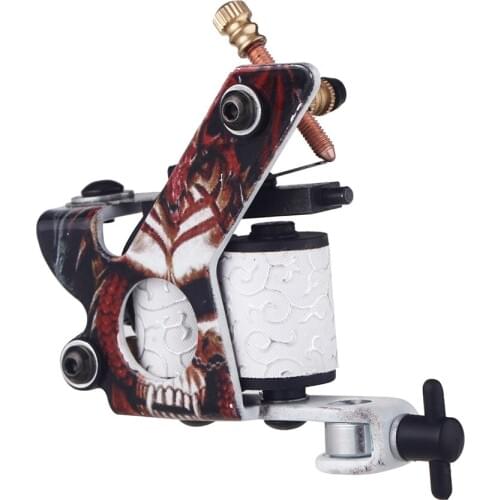 Professional Permanent Tattoo Machine Gun for Shader Liner 10 Wrap Coils Multicolour Senior Cast Iron Rotary Tattoo Gun Makeup