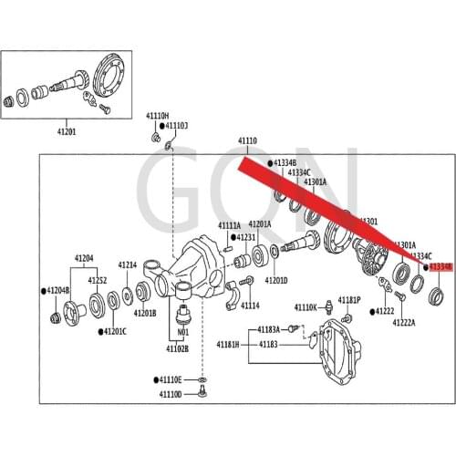 Oil seal (for rear differential gear shaft) 1998-Toy ota ALT EZZ AMA RKX REI ZPR OGR ES differential oil seal (rear L/R)