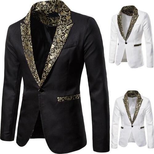2020 Casual Men’s suit Fashion Stylish Luxury Vintage Jacquard Solid Color Show Dress Nightclub Host Formal Evening Party Dress