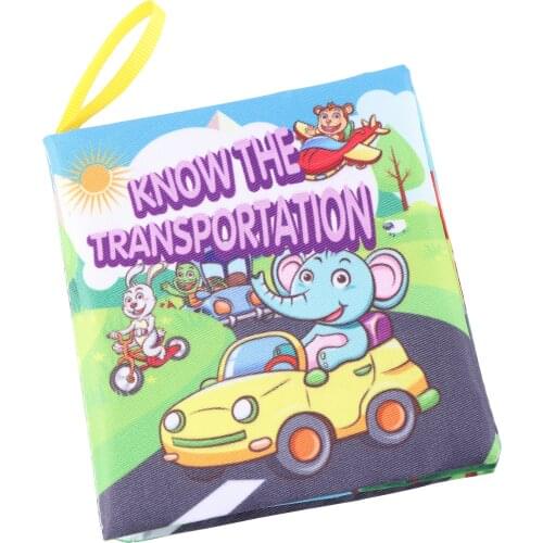 Infant Soft Fabric Tear-resistant Book Baby Early Education Cloth Book Toddler Transportation Cognition Reading Toy