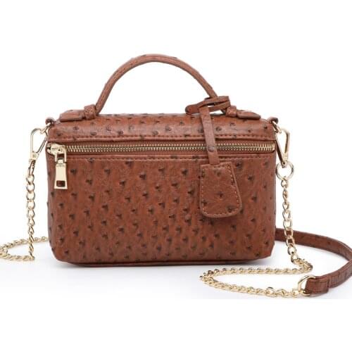 New Arrival Ostrich Clutch Bag Leather Handbag Portable Leather Clutch Tote Shoulder Bag Purse