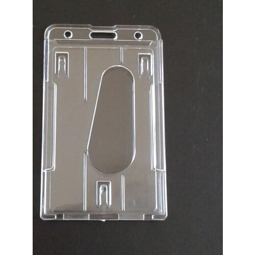 Clear Transparent ID Card Holder Protector Cover Case for Employee Badge Cards AC889
